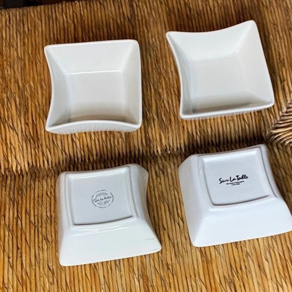 Sur La Table White‎ 4 1/2” Bowls - Set of Four